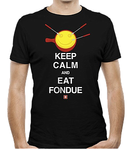 T-Shirt "Keep calm and eat Fondue" (taille M)