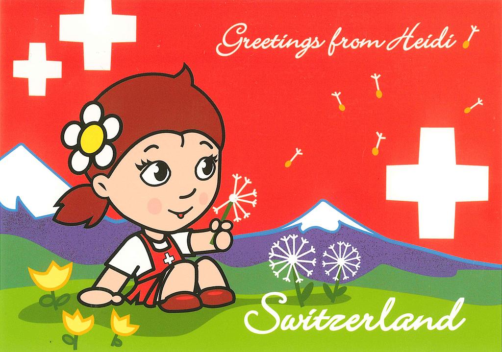 Postcards 24601 Greetings from Heidi Switzerland